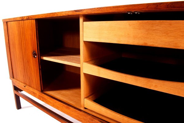 Danish Rosewood Sideboard with Tambour Doors, 1960s-XWB-627726