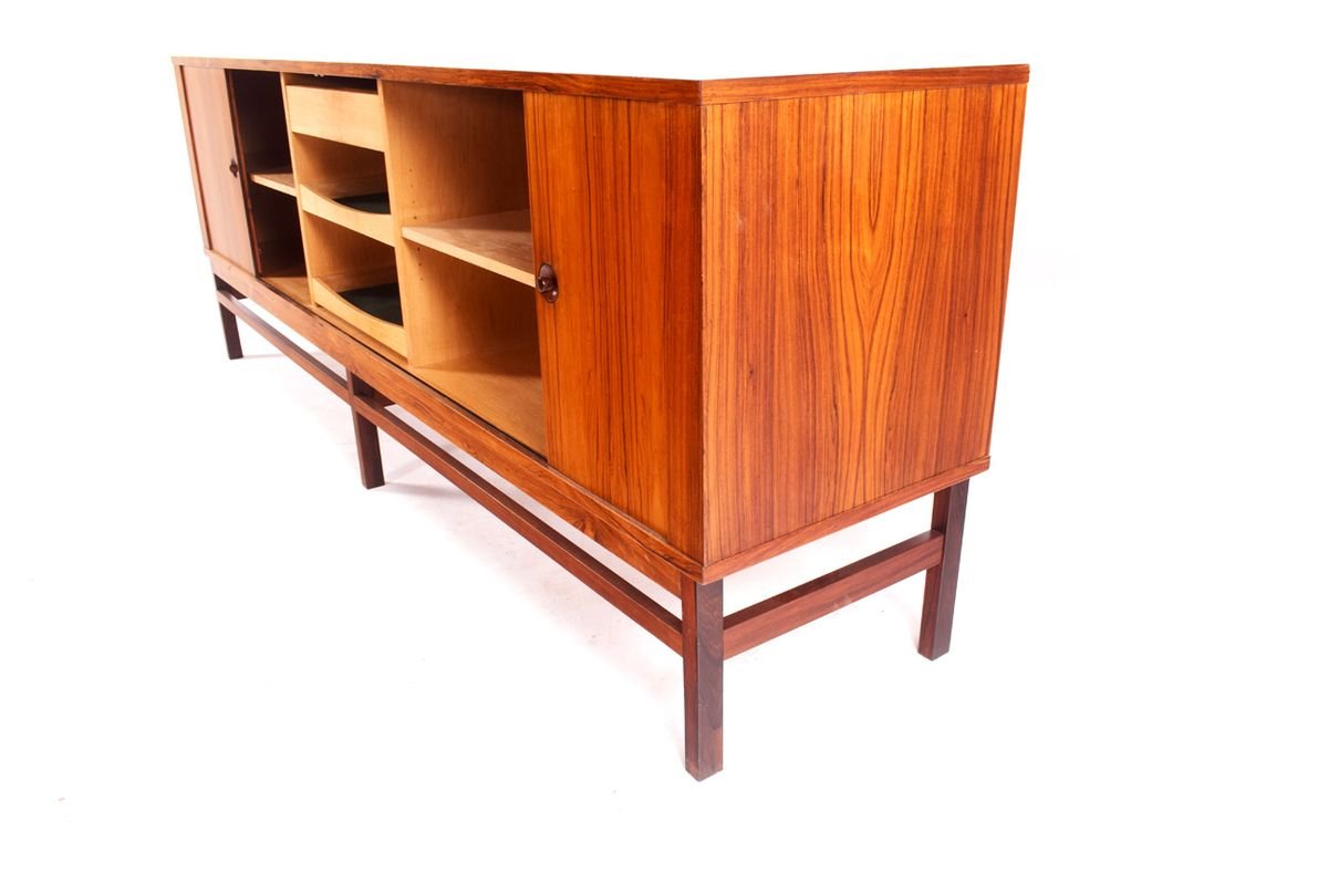 Danish Rosewood Sideboard with Tambour Doors, 1960s