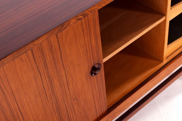 Danish Rosewood Sideboard with Tambour Doors, 1960s-XWB-627726