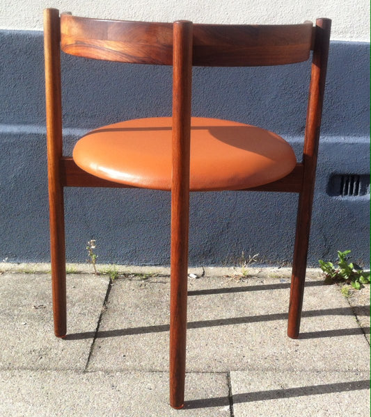 Danish Rosewood & Tan Leather Armchair by Hugo Frandsen for Børge M. Søndergaard, 1960s