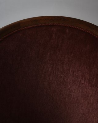 Danish Rosewood Velvet Lounge Chair-WRF-1310214