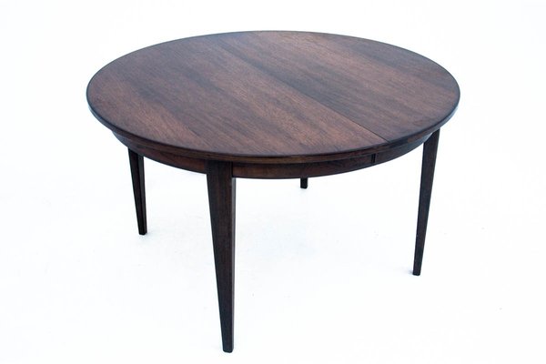 Danish Round Rosewood Dining Table, 1960s-BXB-901130