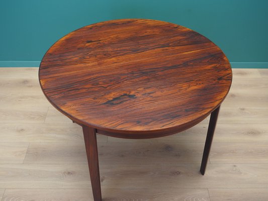 Danish Round Rosewood Dining Table, 1960s-VND-2018102