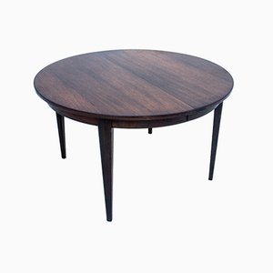 Danish Round Rosewood Dining Table, 1960s-BXB-901130