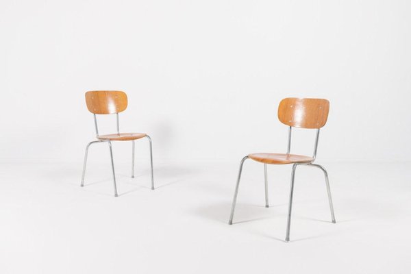 Danish School Chairs, 1960s, Set of 4-KMC-1300504