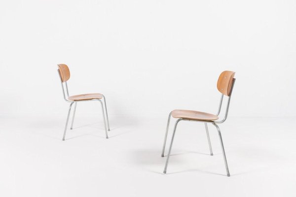 Danish School Chairs, 1960s, Set of 4-KMC-1300504