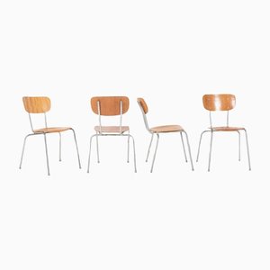 Danish School Chairs, 1960s, Set of 4-KMC-1300504