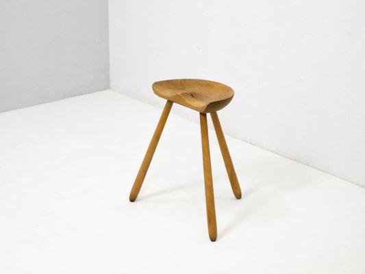 Danish Sculptural Beech Stool-YS-1173145