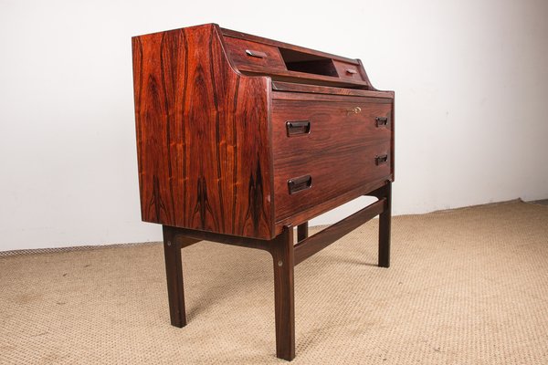 Danish Secretary in Rosewood by Arne Wahl Iversen for Vinde Mobelfabirk, 1960s-EMB-1806232