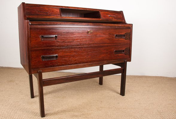 Danish Secretary in Rosewood by Arne Wahl Iversen for Vinde Mobelfabirk, 1960s-EMB-1806232