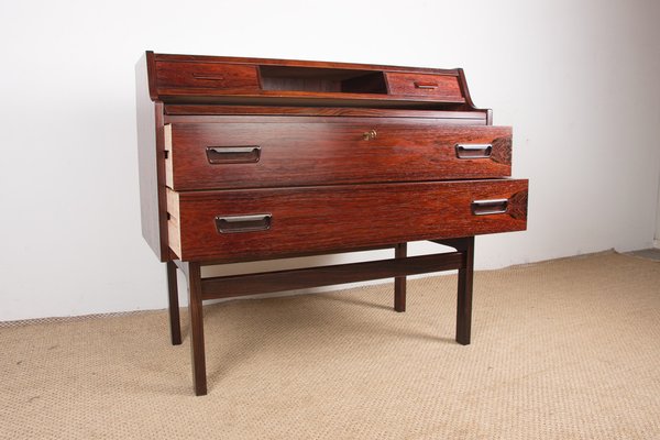 Danish Secretary in Rosewood by Arne Wahl Iversen for Vinde Mobelfabirk, 1960s-EMB-1806232