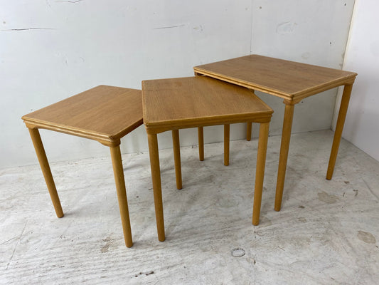 Danish Set Off Nesting Tables by E. W. Bach, 1960s, Set of 3