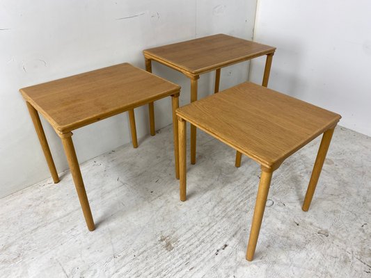 Danish Set Off Nesting Tables by E. W. Bach, 1960s, Set of 3-DE-1081841