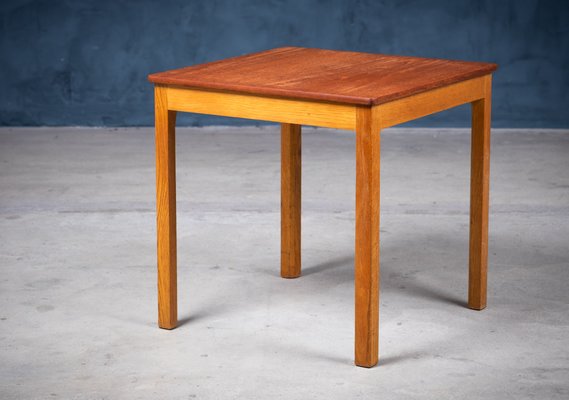 Danish Side Table in Teak and Oak, 1960s-ZGQ-1196092