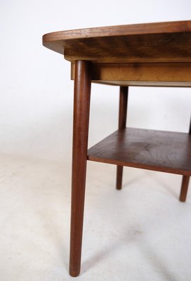 Danish Side Table with Drawer and Shelf in Teak, 1960s-UY-2020825