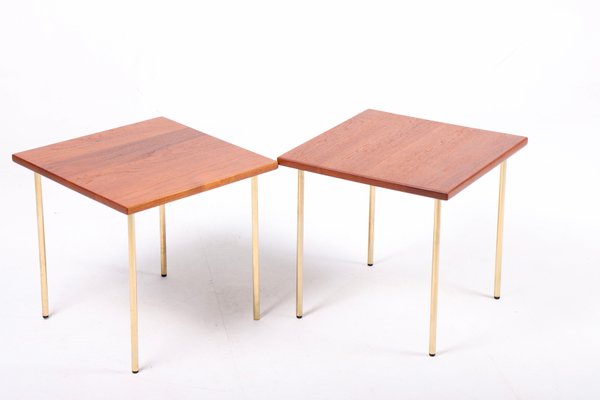 Danish Side Tables in Solid Teak by White & Mølgaard for France & Søn, Set of 2-FK-1179478