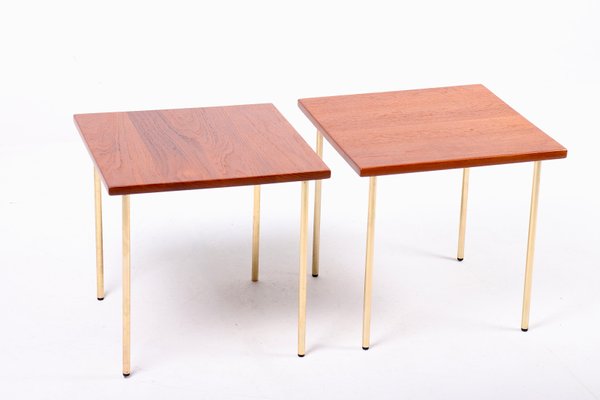 Danish Side Tables in Solid Teak by White & Mølgaard for France & Søn, Set of 2-FK-1179478