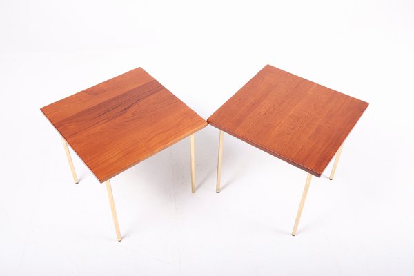 Danish Side Tables in Solid Teak by White & Mølgaard for France & Søn, Set of 2-FK-1179478