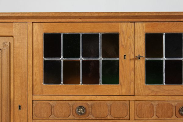 Danish Sideboard in Carved Oak by Henning Kjærnulf, 1970s-QQ-2035770