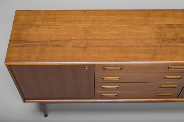 Danish Sideboard in Teak by Gunnar Nielsen for Tibergaard, 1960s-ZZH-1563214