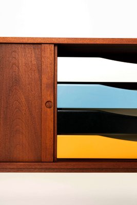 Danish Sideboard in Teak with Colored Drawers by Bruno Hansen-UQV-1185227