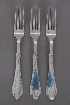 Danish Silver 830 Forks from SJ Denmark, 1930, Set of 3-DQ-705633