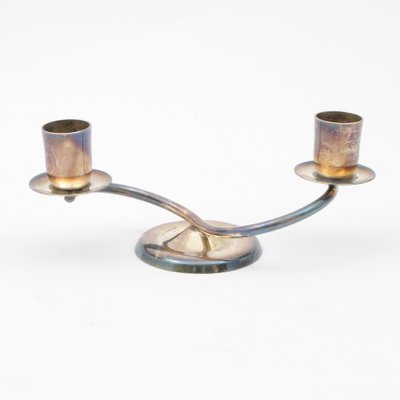 Danish Silver-Plated Candleholder from Berg, 1960s-IXK-748562