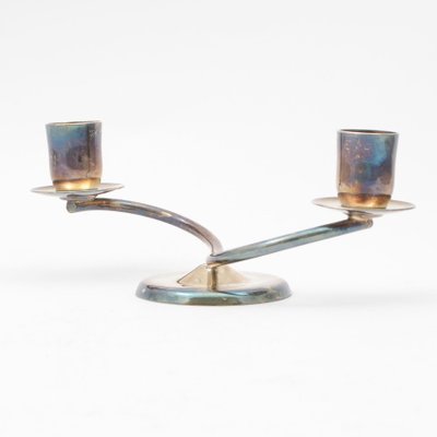 Danish Silver-Plated Candleholder from Berg, 1960s-IXK-748562