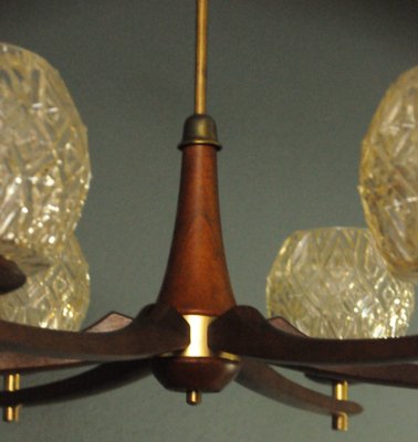 Danish Six-Armed Chandelier, 1960s-KDW-1821294