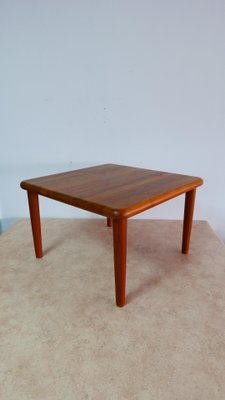 Danish Solid Square Teakwood Coffee Table from Glostrup, 1970s-KK-1078396