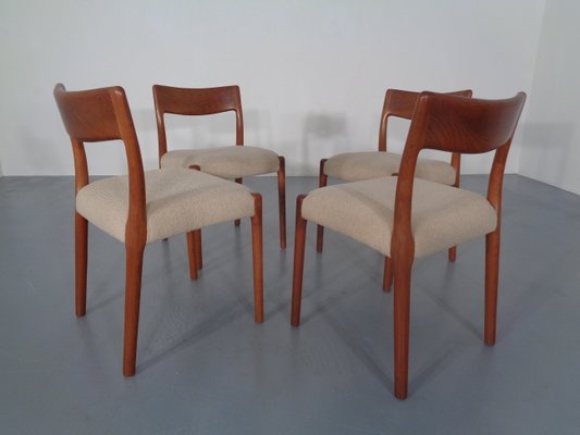 Danish Solid Teak Dining Chairs, 1960s, Set of 4-RDW-713043