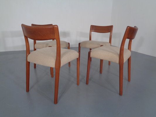 Danish Solid Teak Dining Chairs, 1960s, Set of 4-RDW-713043