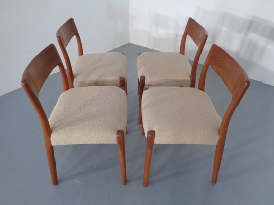 Danish Solid Teak Dining Chairs, 1960s, Set of 4-RDW-713043