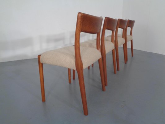 Danish Solid Teak Dining Chairs, 1960s, Set of 4-RDW-713043