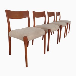 Danish Solid Teak Dining Chairs, 1960s, Set of 4-RDW-713043