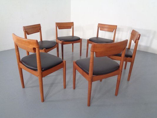 Danish Solid Teak Dining Chairs from Glostrup, 1960s, Set of 6-RDW-711627