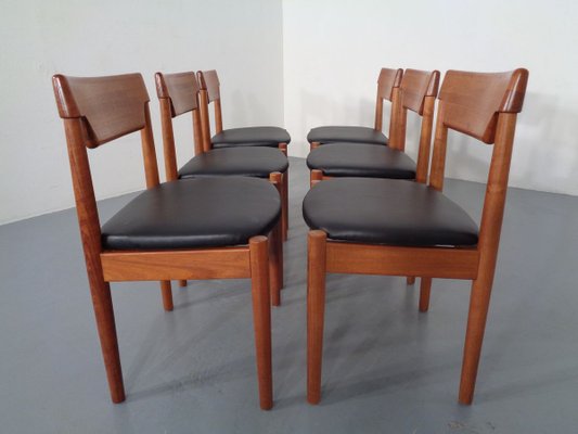 Danish Solid Teak Dining Chairs from Glostrup, 1960s, Set of 6-RDW-711627