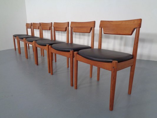 Danish Solid Teak Dining Chairs from Glostrup, 1960s, Set of 6-RDW-711627