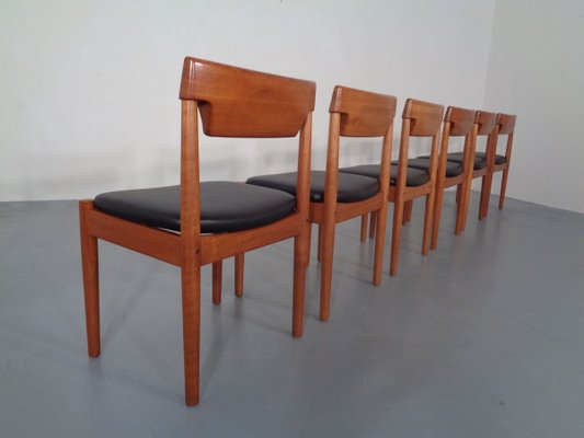 Danish Solid Teak Dining Chairs from Glostrup, 1960s, Set of 6-RDW-711627