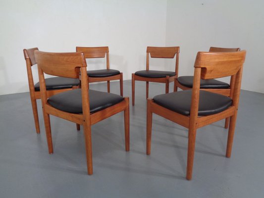 Danish Solid Teak Dining Chairs from Glostrup, 1960s, Set of 6-RDW-711627