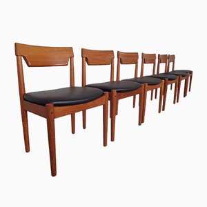 Danish Solid Teak Dining Chairs from Glostrup, 1960s, Set of 6-RDW-711627