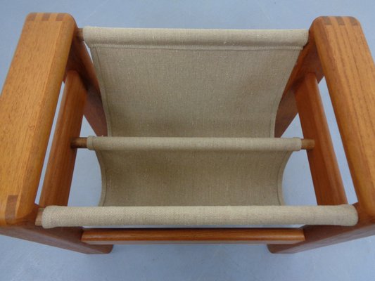 Danish Solid Teak Magazine Rack, 1960s-RDW-1352968