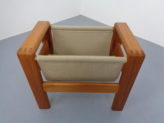 Danish Solid Teak Magazine Rack, 1960s-RDW-1352968