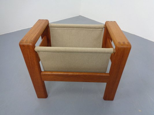 Danish Solid Teak Magazine Rack, 1960s-RDW-1352968