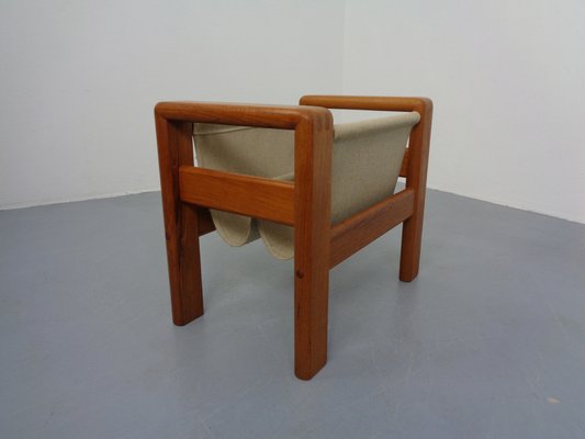 Danish Solid Teak Magazine Rack, 1960s-RDW-1352968