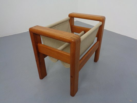 Danish Solid Teak Magazine Rack, 1960s-RDW-1352968