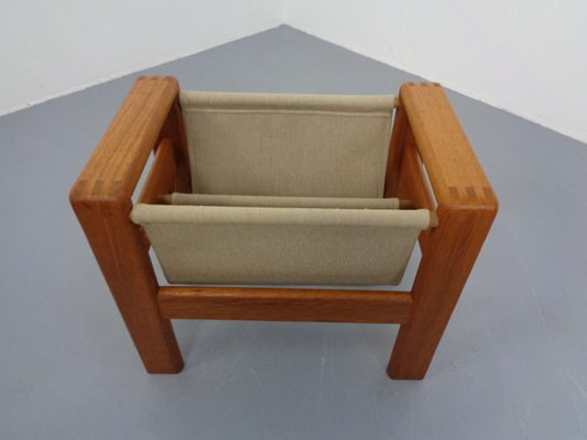 Danish Solid Teak Magazine Rack, 1960s-RDW-1352968