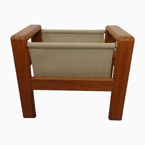 Danish Solid Teak Magazine Rack, 1960s-RDW-1352968