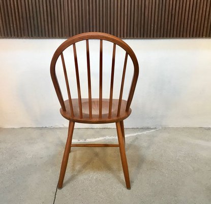 Danish Solid Teak Side Chair by Erik Ole Jørgensen for Tram Chairs, 1960s-JP-768929