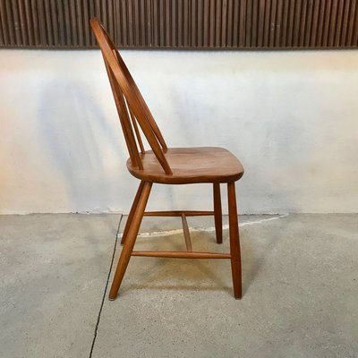 Danish Solid Teak Side Chair by Erik Ole Jørgensen for Tram Chairs, 1960s-JP-768929